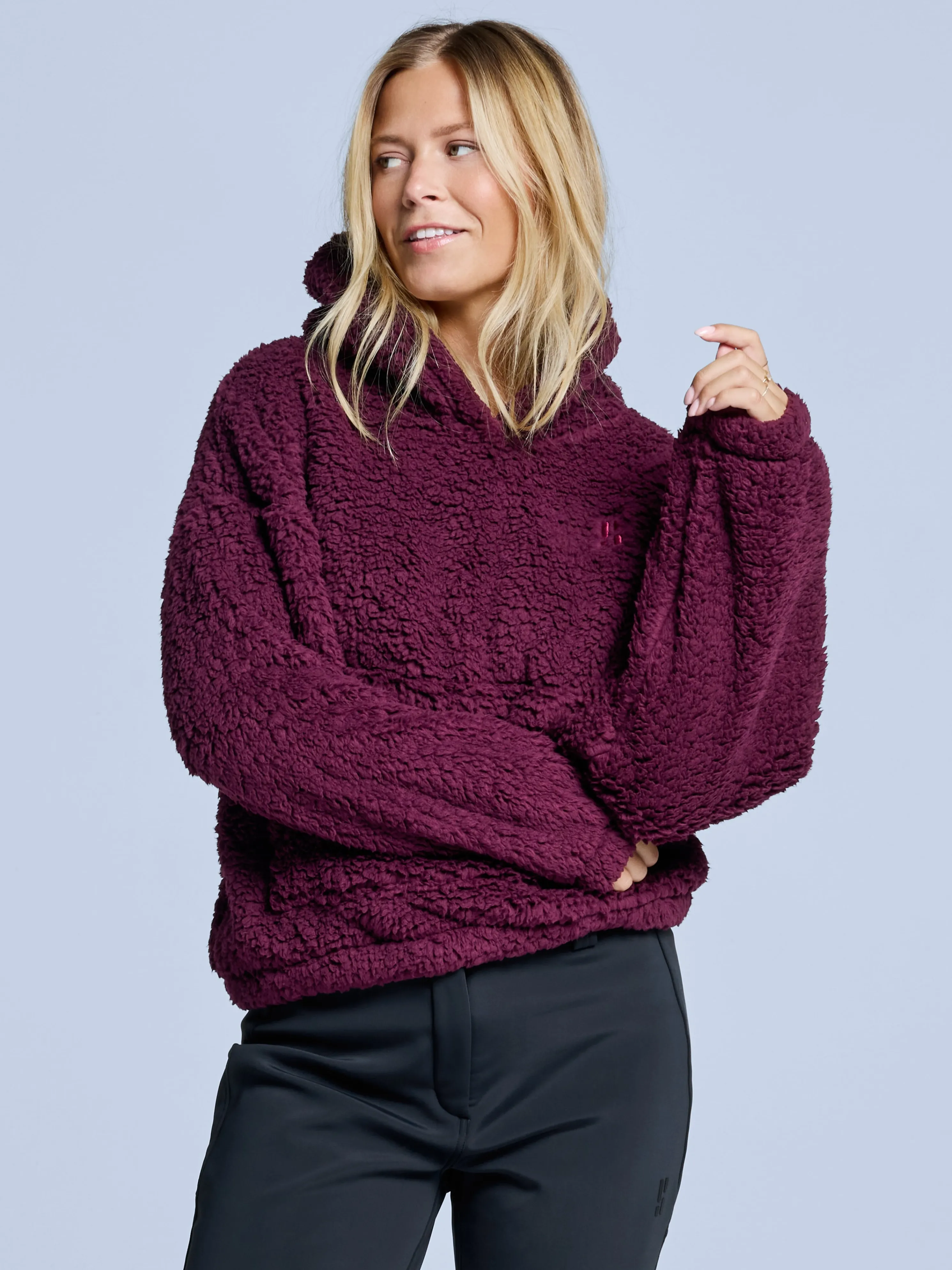 Four Seasons Fluffy Hoody Women | Bordeaux