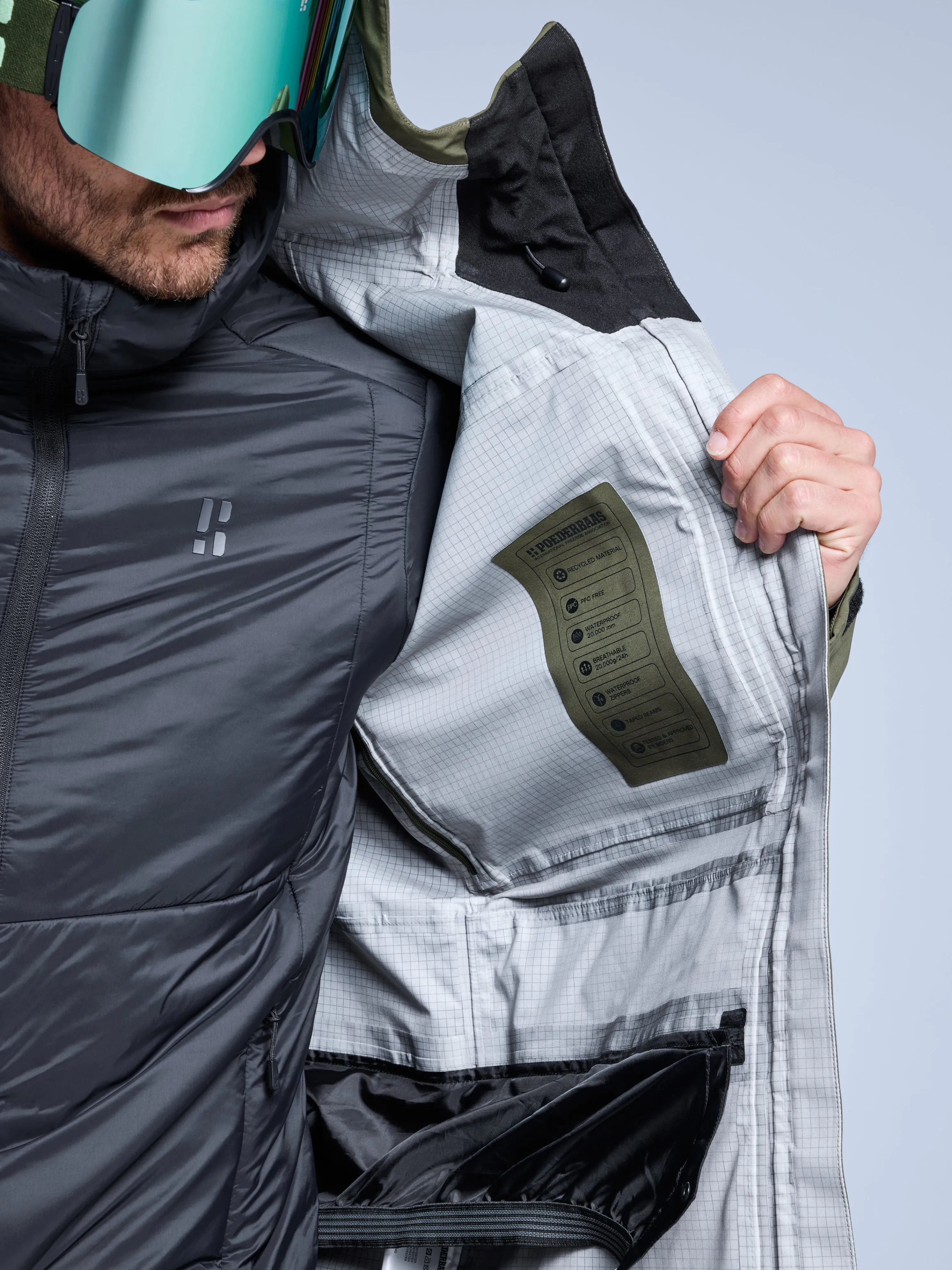 Freeride 3L Shell Jacket Men | Olive Green