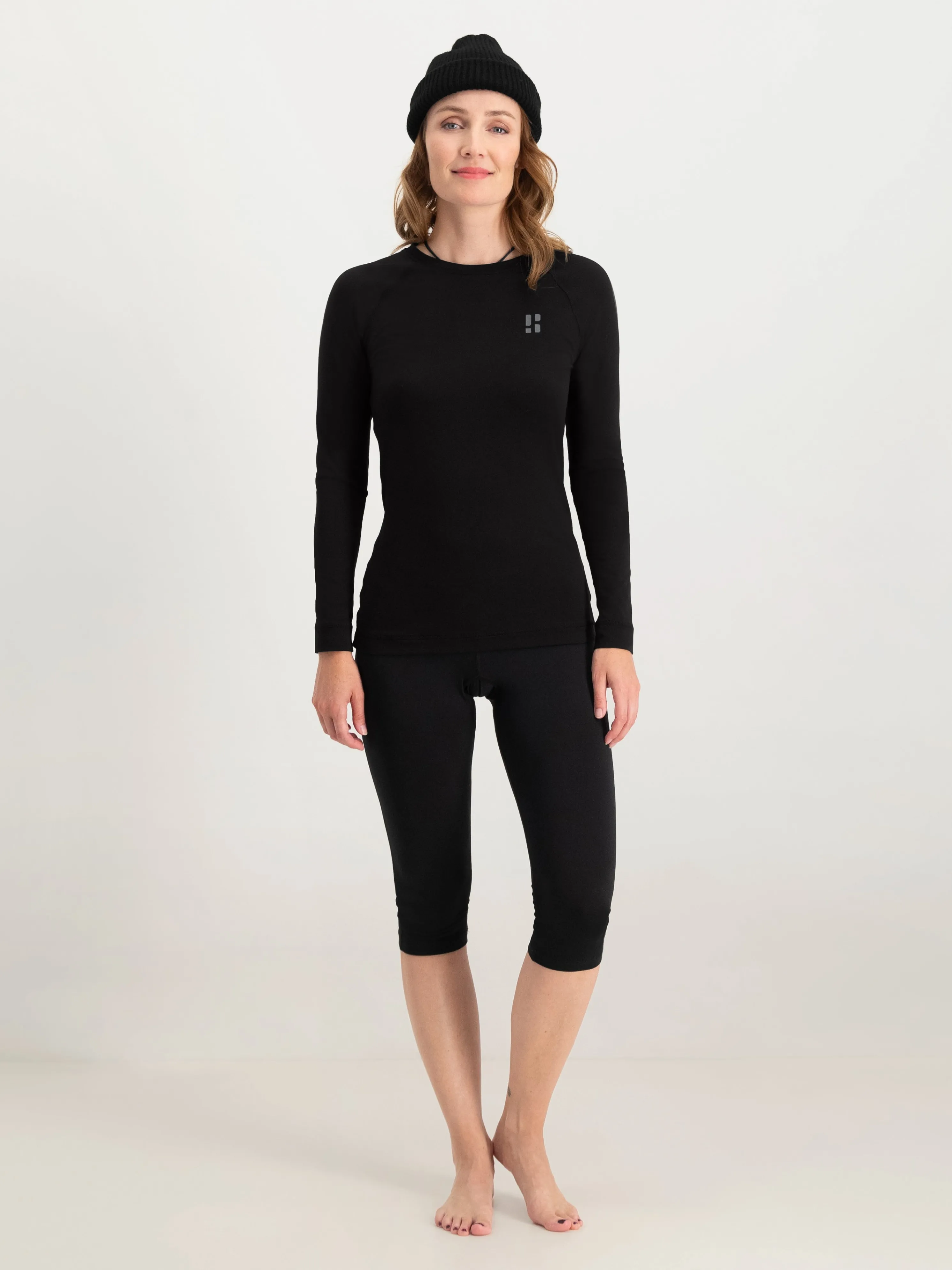 Lightweight Baselayer 3/4 Pant Women | Black