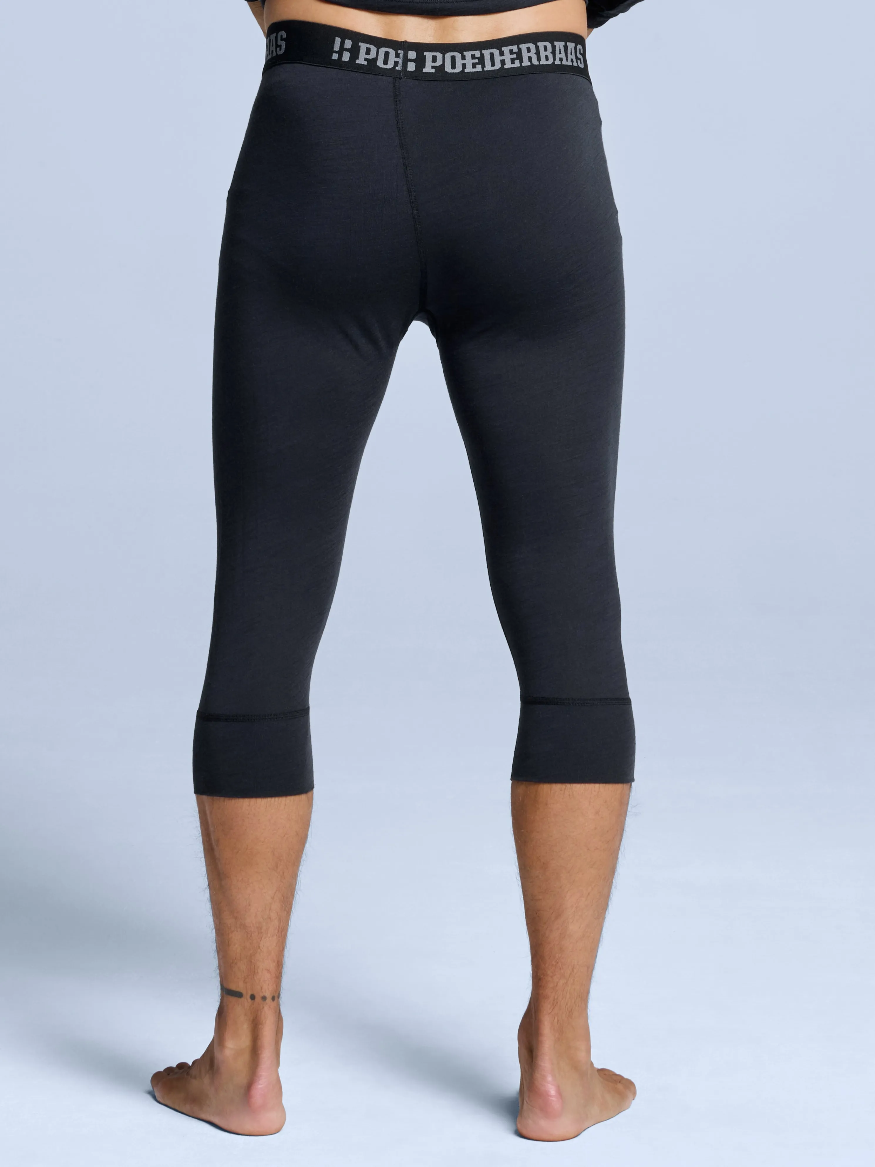 Merino Baselayer 3/4 Pant Men | Black