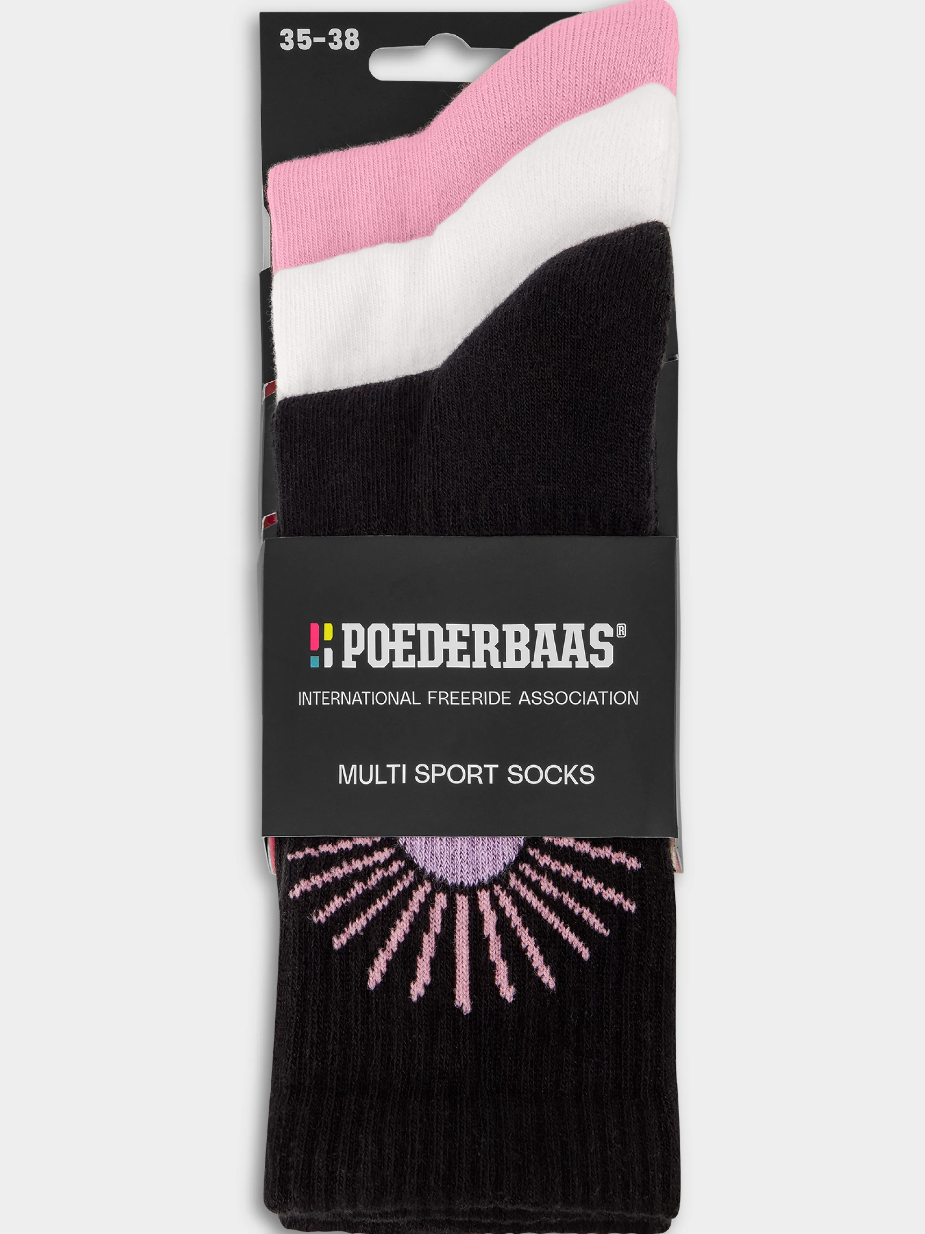 Multi Sport Socks 3-pack | Black Multi