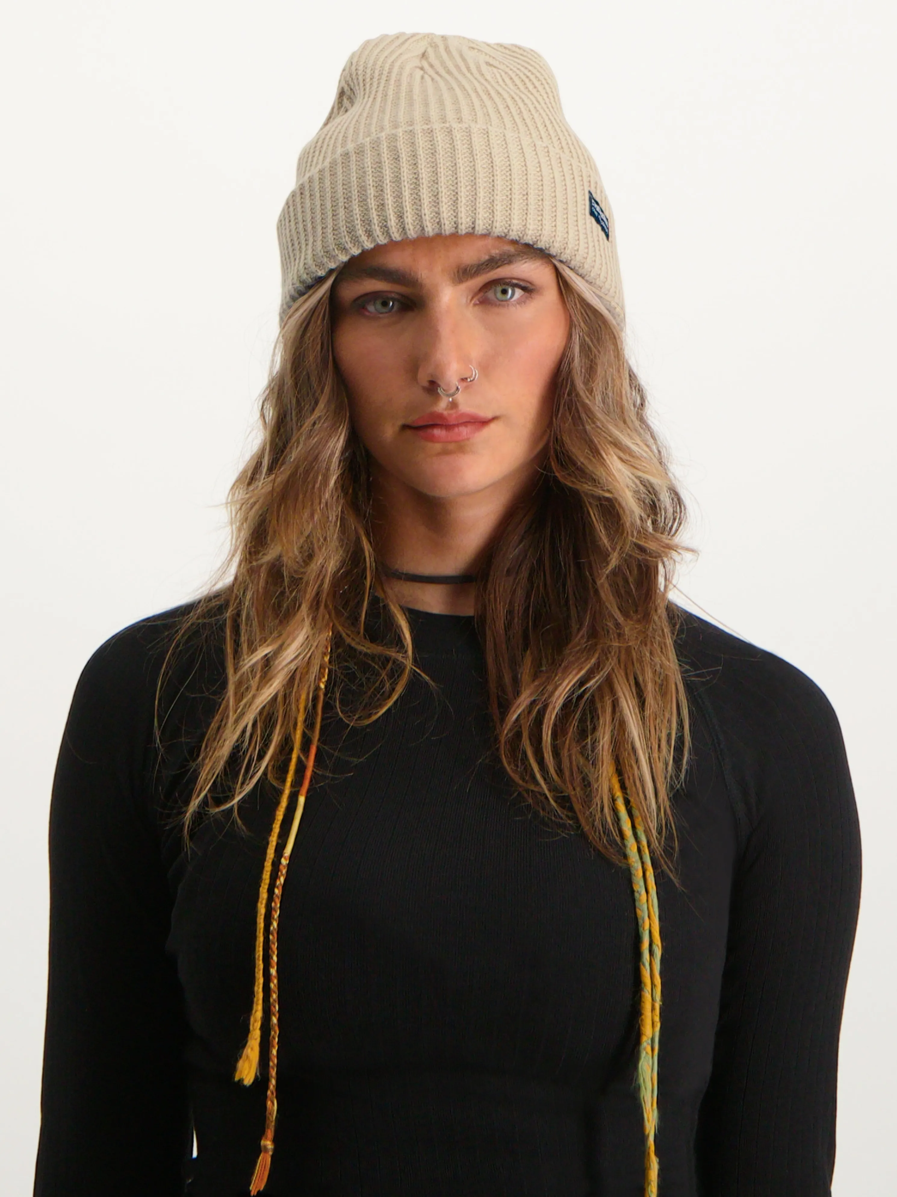 Royal Rib Beanie | Sand